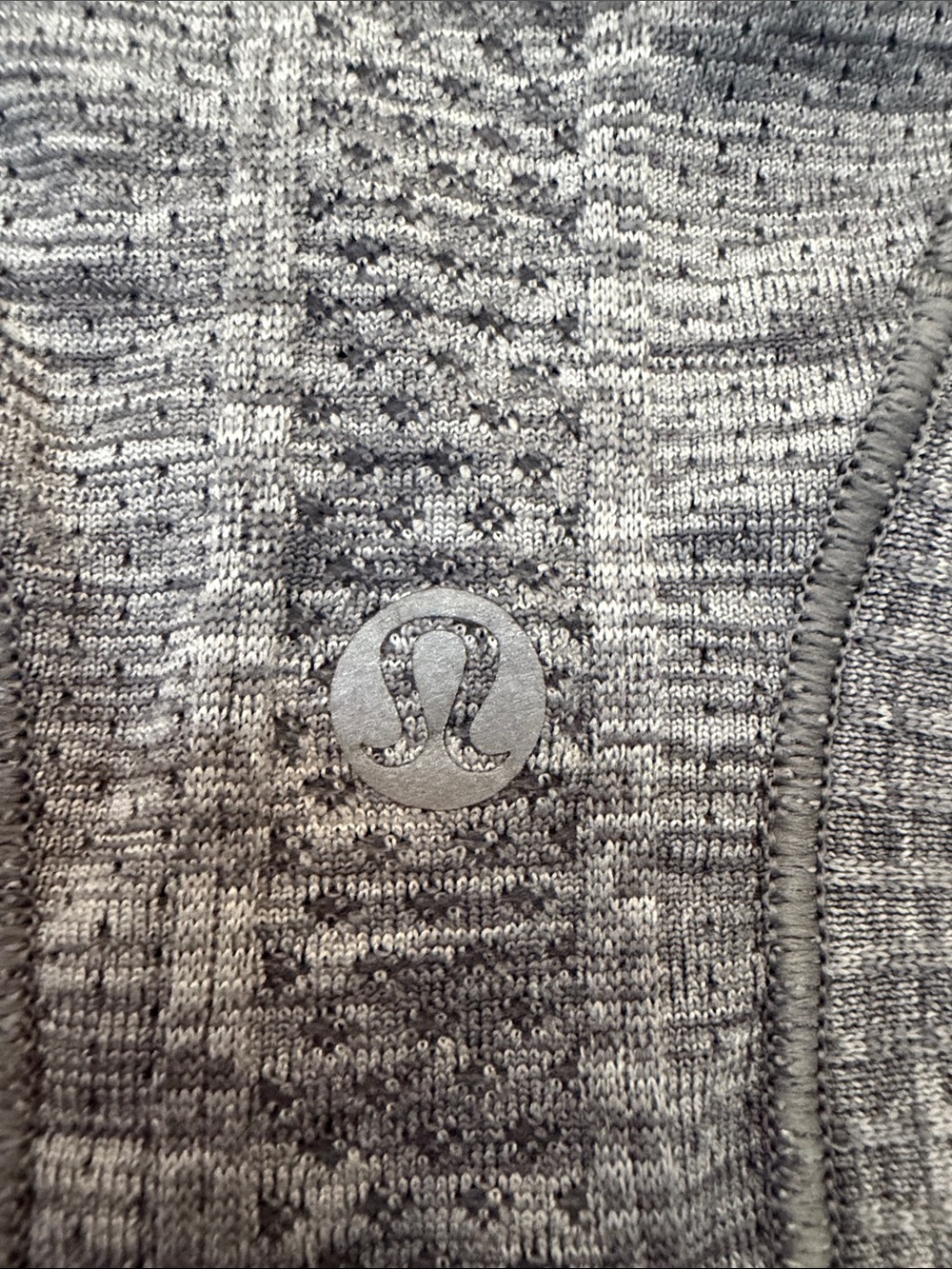 Lululemon Size 4 Swiftly Tech Run Racerback Heathered Gray White Tank Top Shirt - Picture 6 of 6